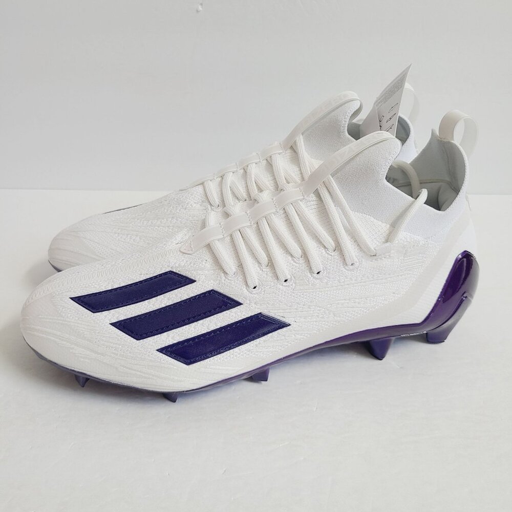 NEW Adidas Adizero Primeknit Football Cleats HP8743 Size 11 White Purple